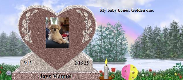 Jayz Manuel's Rainbow Bridge Pet Loss Memorial Residency Image