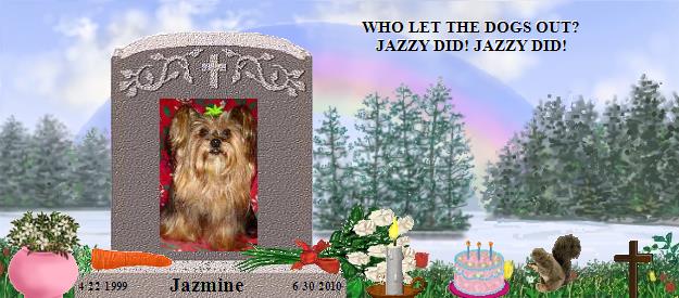 Jazmine's Rainbow Bridge Pet Loss Memorial Residency Image