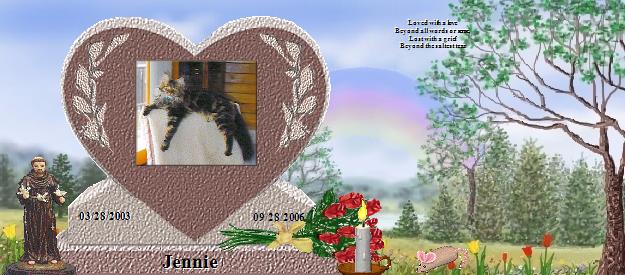 Jennie's Rainbow Bridge Pet Loss Memorial Residency Image
