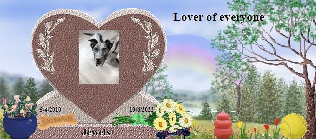 Jewels's Rainbow Bridge Pet Loss Memorial Residency Image