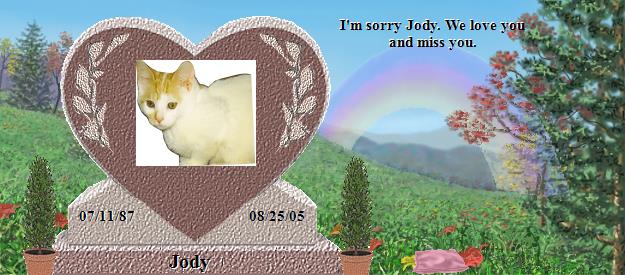 Jody's Rainbow Bridge Pet Loss Memorial Residency Image