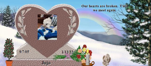 Jojo's Rainbow Bridge Pet Loss Memorial Residency Image