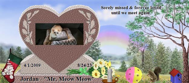 Jordan - "Mr. Meow Meow"'s Rainbow Bridge Pet Loss Memorial Residency Image