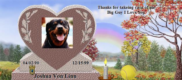 Joshua Von Linn's Rainbow Bridge Pet Loss Memorial Residency Image