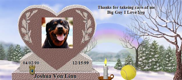 Joshua Von Linn's Rainbow Bridge Pet Loss Memorial Residency Image