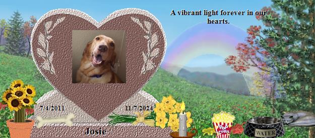 Josie's Rainbow Bridge Pet Loss Memorial Residency Image