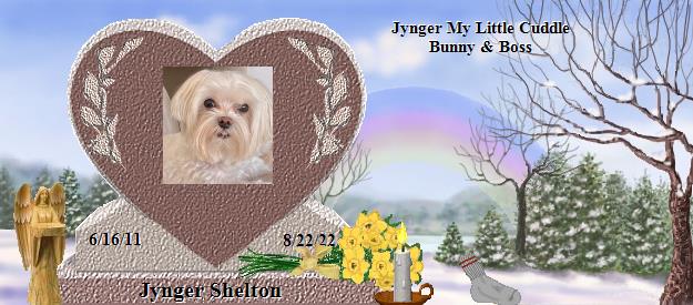 Jynger Shelton's Rainbow Bridge Pet Loss Memorial Residency Image