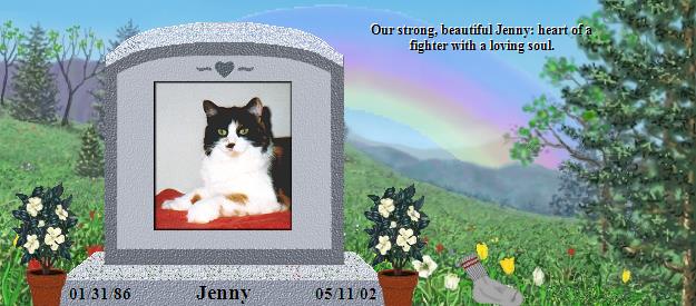 Jenny's Rainbow Bridge Pet Loss Memorial Residency Image