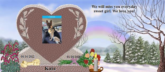 Kaia's Rainbow Bridge Pet Loss Memorial Residency Image