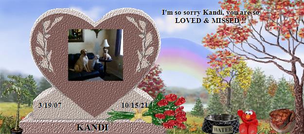 KANDI's Rainbow Bridge Pet Loss Memorial Residency Image