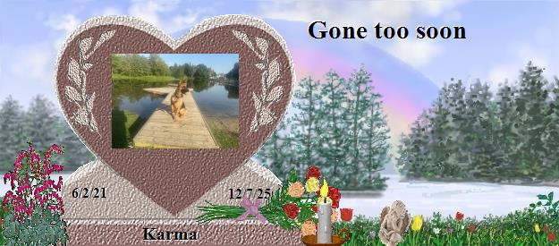 Karma's Rainbow Bridge Pet Loss Memorial Residency Image