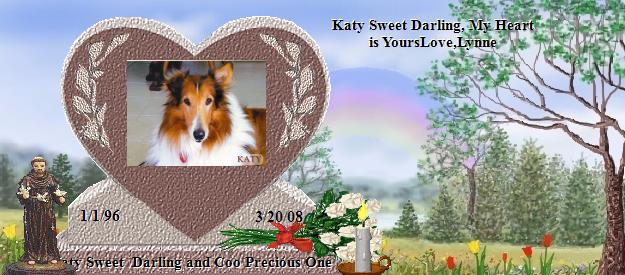 Katy Sweet  Darling and Coo Precious One's Rainbow Bridge Pet Loss Memorial Residency Image