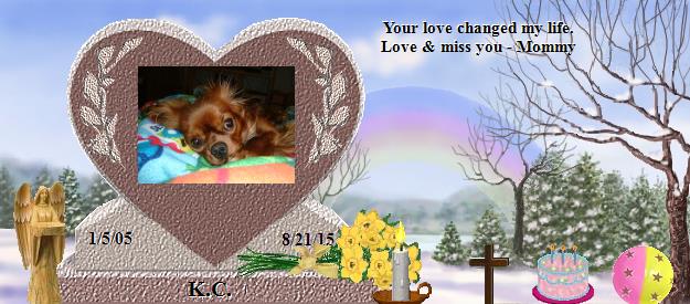 K.C.'s Rainbow Bridge Pet Loss Memorial Residency Image