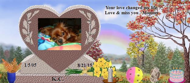 K.C.'s Rainbow Bridge Pet Loss Memorial Residency Image