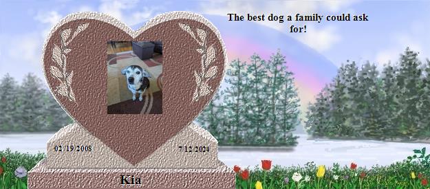 Kia's Rainbow Bridge Pet Loss Memorial Residency Image