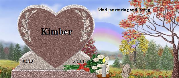 Kimber's Rainbow Bridge Pet Loss Memorial Residency Image