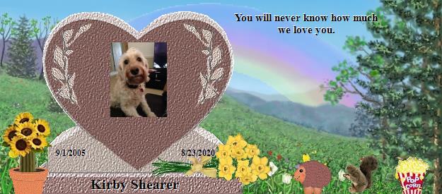 Kirby Shearer's Rainbow Bridge Pet Loss Memorial Residency Image