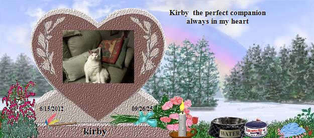 kirby's Rainbow Bridge Pet Loss Memorial Residency Image