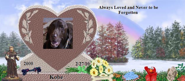Kobe's Rainbow Bridge Pet Loss Memorial Residency Image