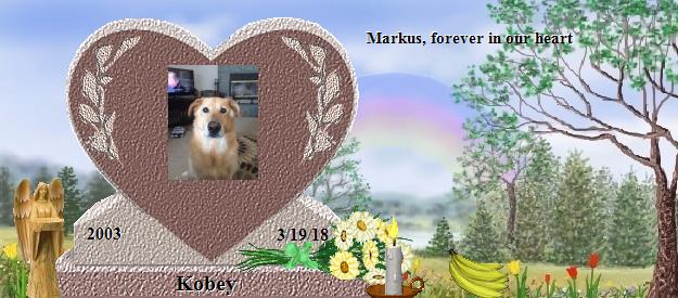 Kobey's Rainbow Bridge Pet Loss Memorial Residency Image