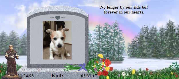 Kody's Rainbow Bridge Pet Loss Memorial Residency Image