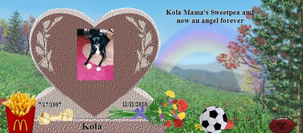 Kola's Rainbow Bridge Pet Loss Memorial Residency Image