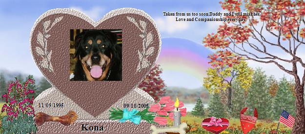 Kona's Rainbow Bridge Pet Loss Memorial Residency Image