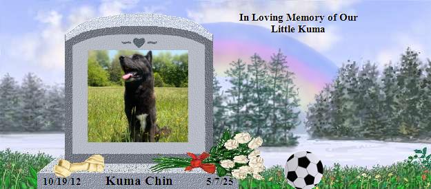 Kuma Chin's Rainbow Bridge Pet Loss Memorial Residency Image
