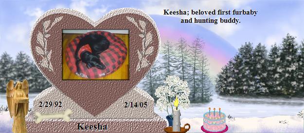 Keesha's Rainbow Bridge Pet Loss Memorial Residency Image