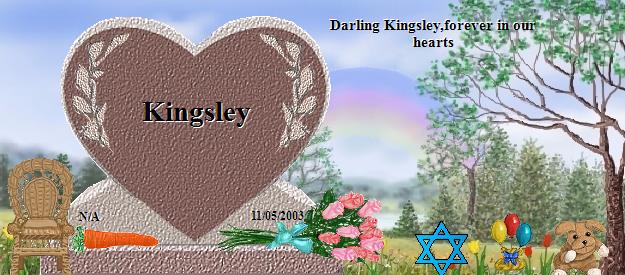 Kingsley's Rainbow Bridge Pet Loss Memorial Residency Image