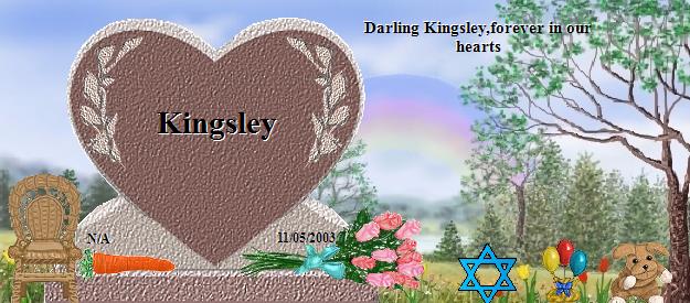 Kingsley's Rainbow Bridge Pet Loss Memorial Residency Image