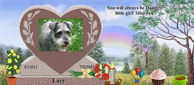 Lacy's Rainbow Bridge Pet Loss Memorial Residency Image