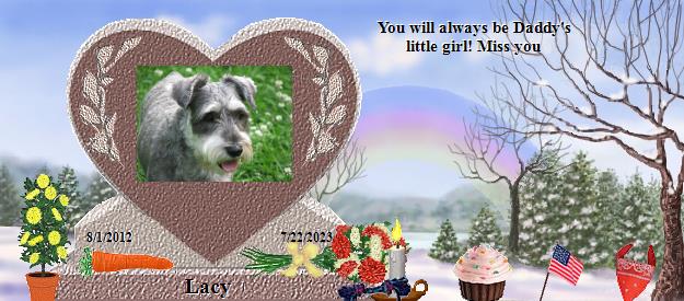 Lacy's Rainbow Bridge Pet Loss Memorial Residency Image