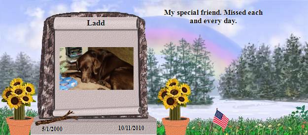 Ladd's Rainbow Bridge Pet Loss Memorial Residency Image