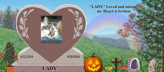 LADY's Rainbow Bridge Pet Loss Memorial Residency Image