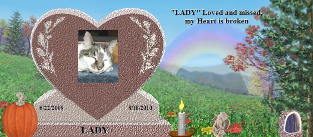 LADY's Rainbow Bridge Pet Loss Memorial Residency Image
