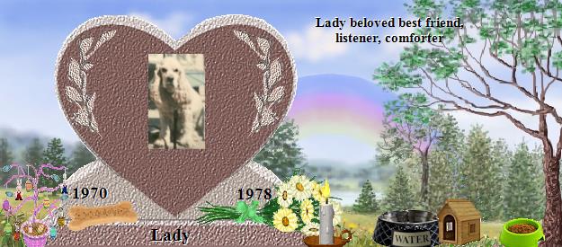 Lady's Rainbow Bridge Pet Loss Memorial Residency Image