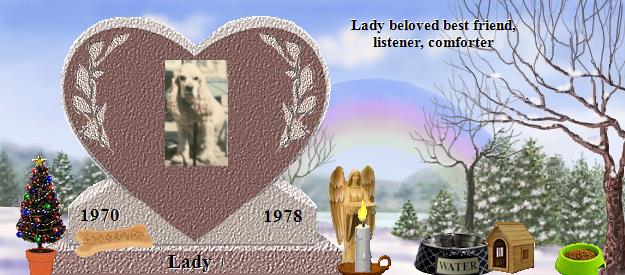 Lady's Rainbow Bridge Pet Loss Memorial Residency Image