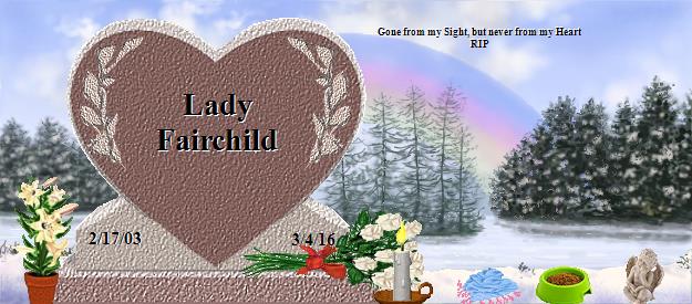 Lady Fairchild's Rainbow Bridge Pet Loss Memorial Residency Image