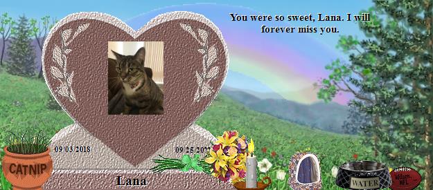 Lana's Rainbow Bridge Pet Loss Memorial Residency Image