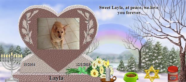 Layla's Rainbow Bridge Pet Loss Memorial Residency Image