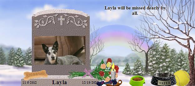 Layla's Rainbow Bridge Pet Loss Memorial Residency Image