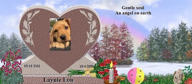 Laynie Lou's Rainbow Bridge Pet Loss Memorial Residency Image