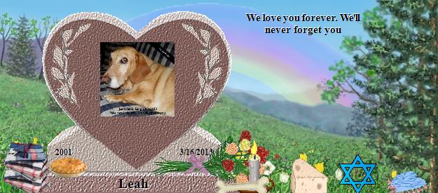 Leah's Rainbow Bridge Pet Loss Memorial Residency Image