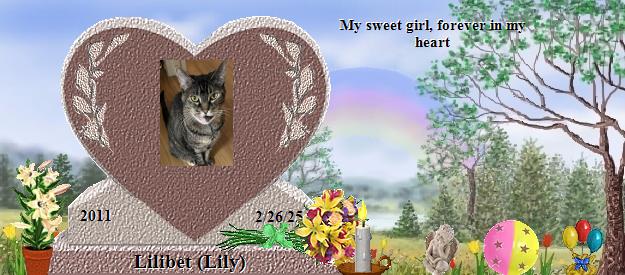 Lilibet (Lily)'s Rainbow Bridge Pet Loss Memorial Residency Image