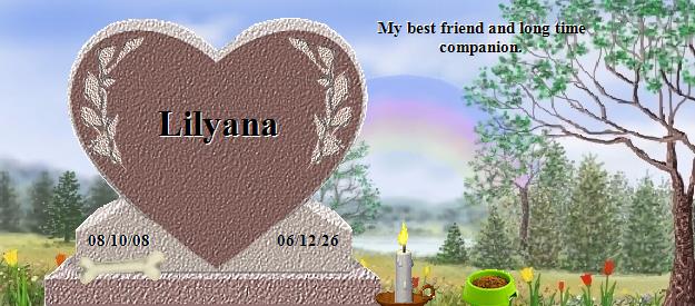 Lilyana's Rainbow Bridge Pet Loss Memorial Residency Image