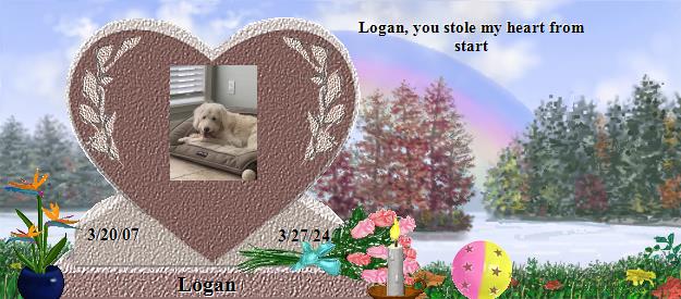 Logan's Rainbow Bridge Pet Loss Memorial Residency Image