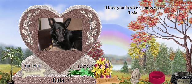 Lola's Rainbow Bridge Pet Loss Memorial Residency Image