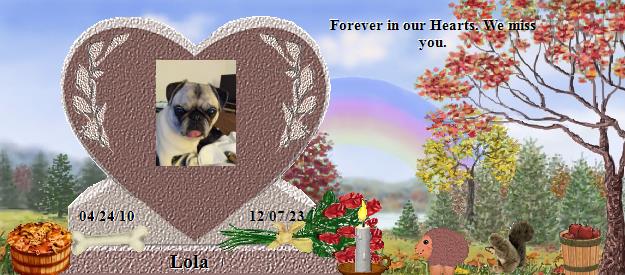 Lola's Rainbow Bridge Pet Loss Memorial Residency Image