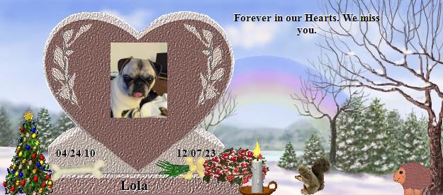 Lola's Rainbow Bridge Pet Loss Memorial Residency Image